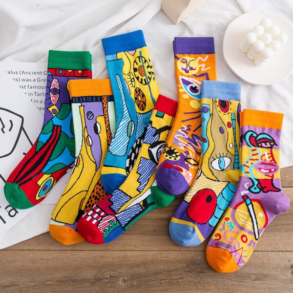 Personality Graffiti Illustration Socks