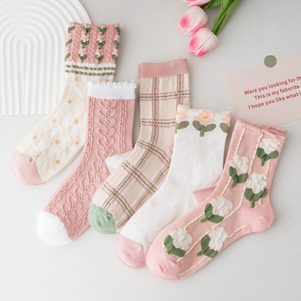 Flowers Tube Socks